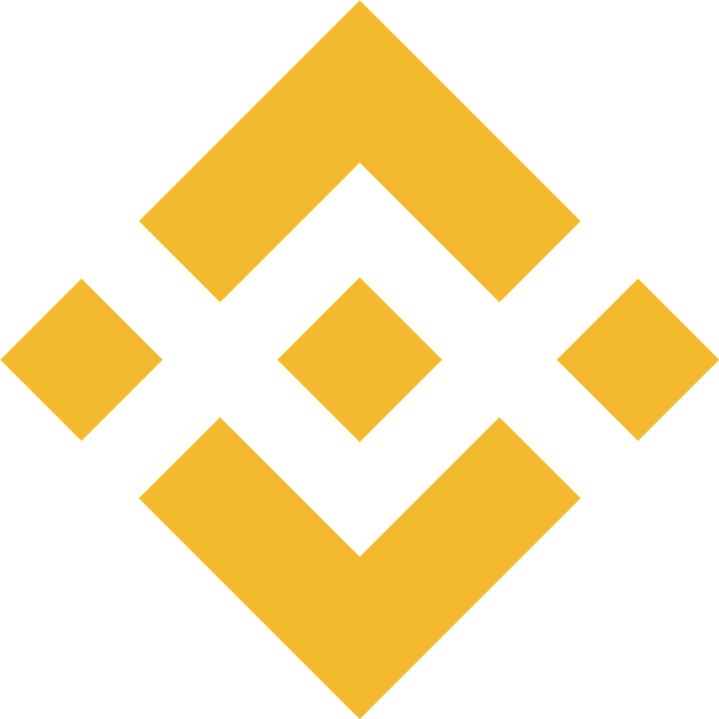 Binance coin logotype, transparent .png, medium, large