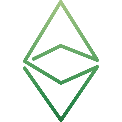 Ethereum coin green logo SVG logo