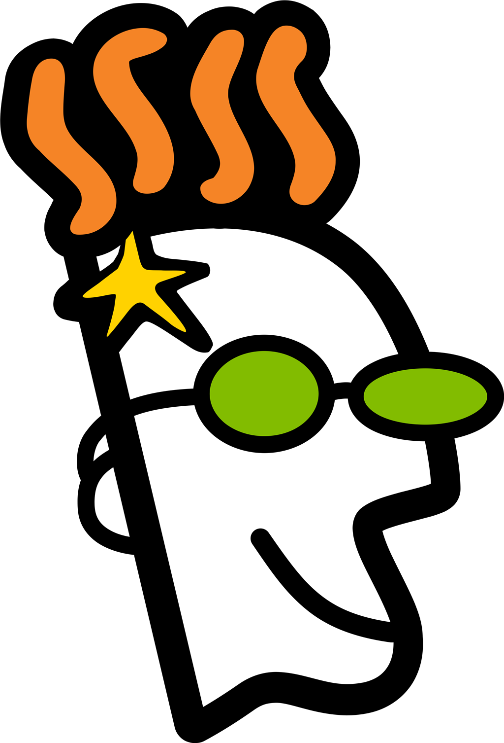 GoDaddy Head logotype, transparent .png, medium, large