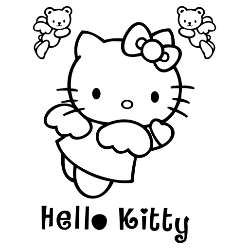 Hello Kitty black logo SVG logo