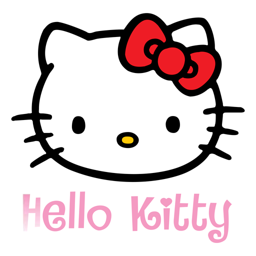 Hello Kitty pink logo SVG logo