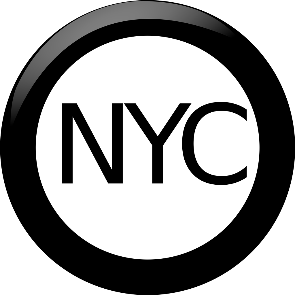 New York coin logotype, transparent .png, medium, large