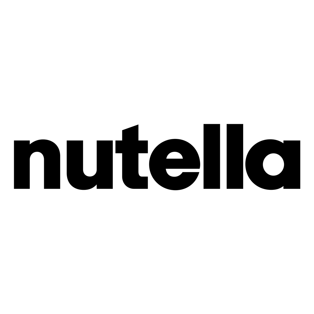 Nutella logotype, transparent .png, medium, large