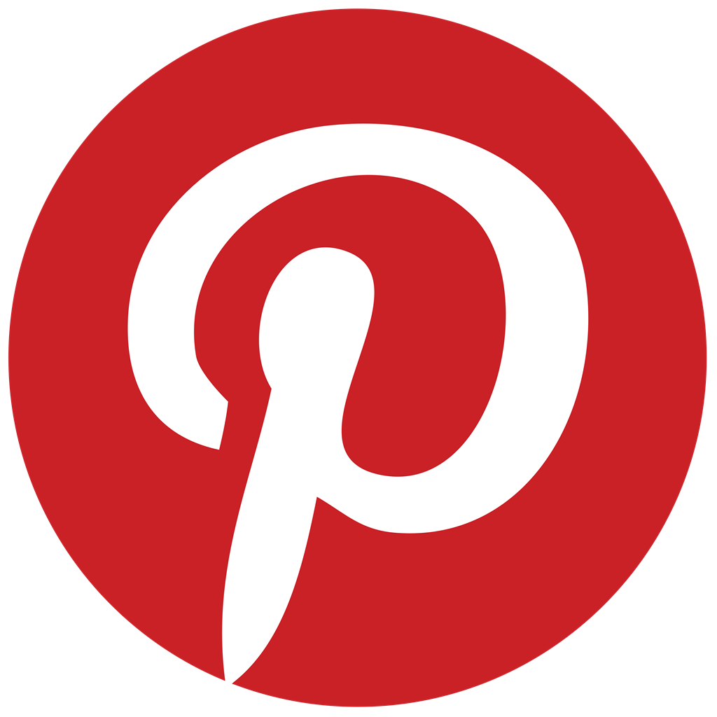 Pinterest icon logotype, transparent .png, medium, large