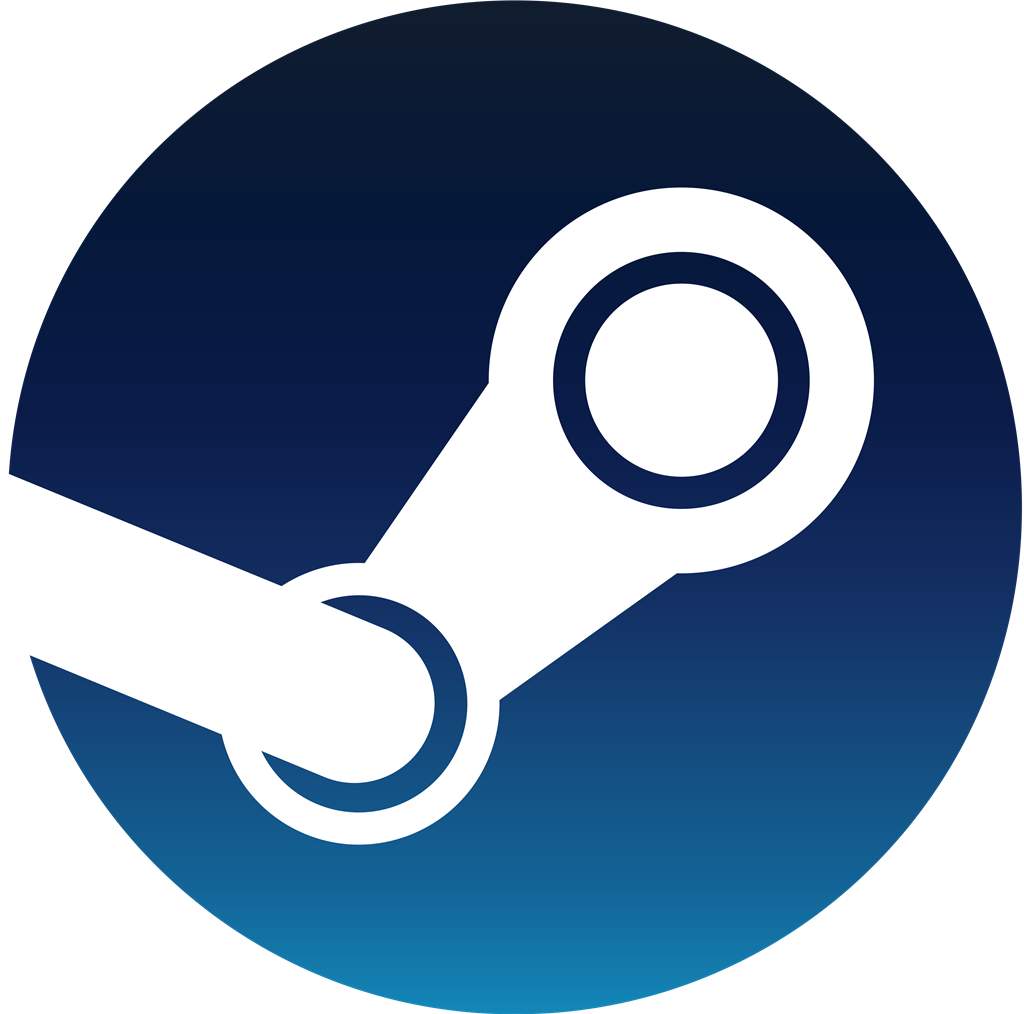 Steam Icon logotype, transparent .png, medium, large