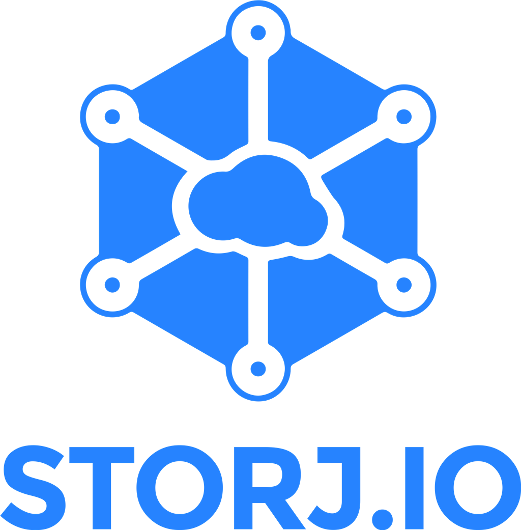 Storj coin logotype, transparent .png, medium, large