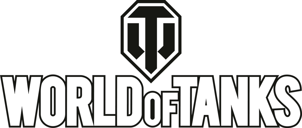 World of Tanks white logotype, transparent .png, medium, large