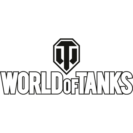 World of Tanks white logo SVG logo