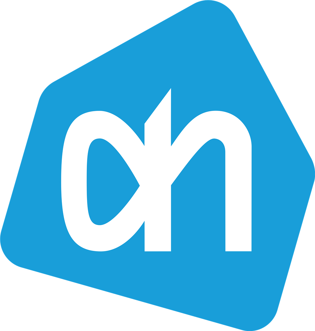 Albert Heijn logotype, transparent .png, medium, large