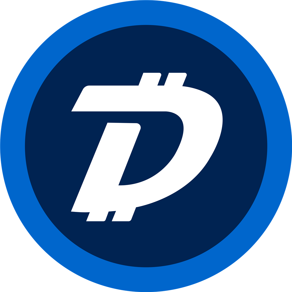 Digibyte logotype, transparent .png, medium, large