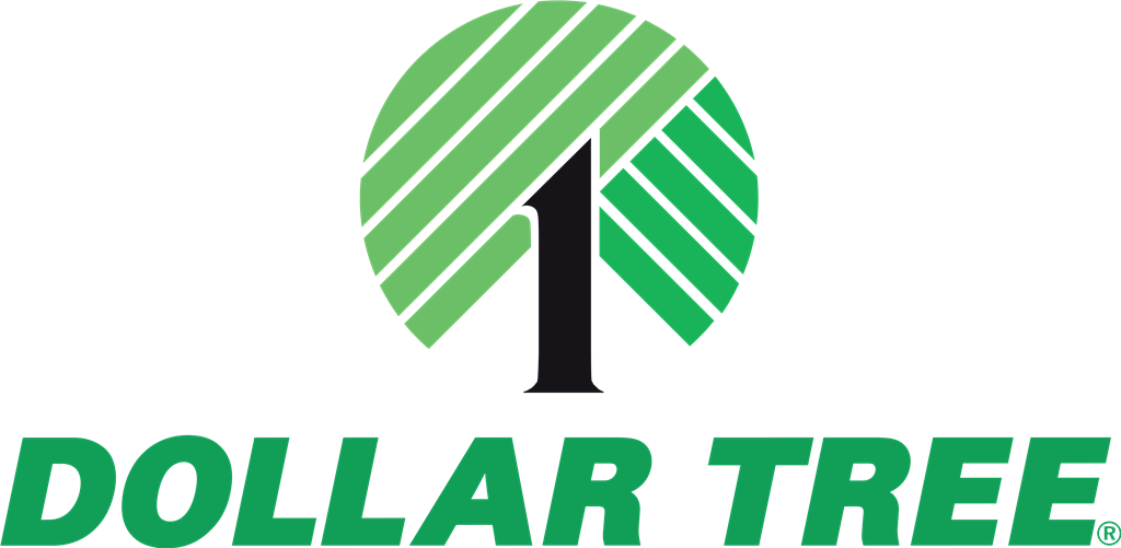 Dollar Tree logotype, transparent .png, medium, large