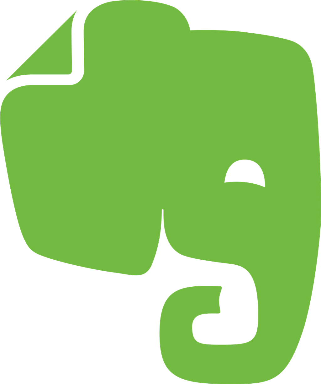 Evernote logotype, transparent .png, medium, large