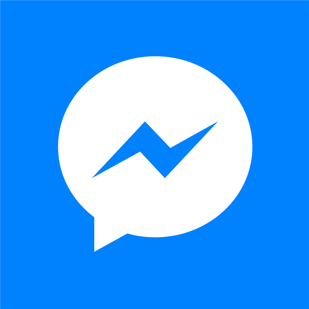 Facebook Messenger logotype, transparent .png, medium, large