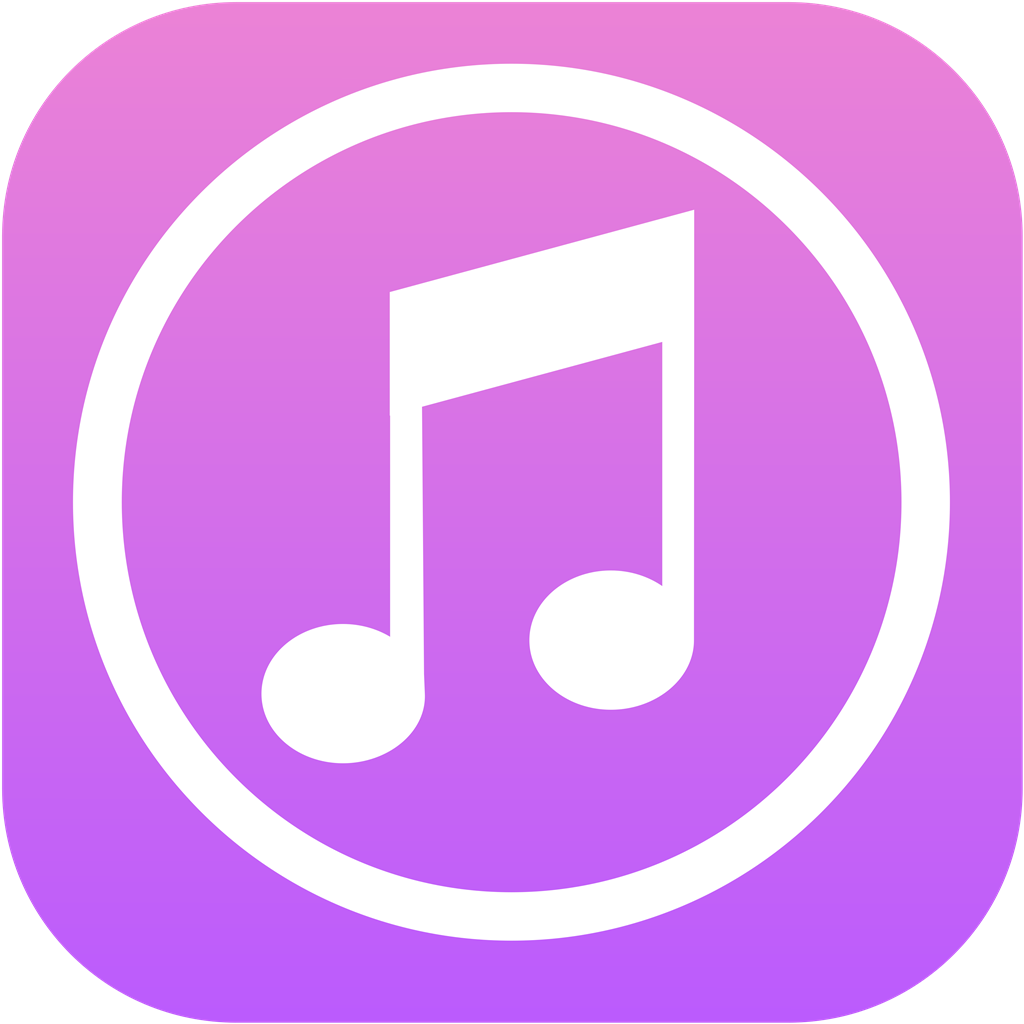 iTunes logotype, transparent .png, medium, large