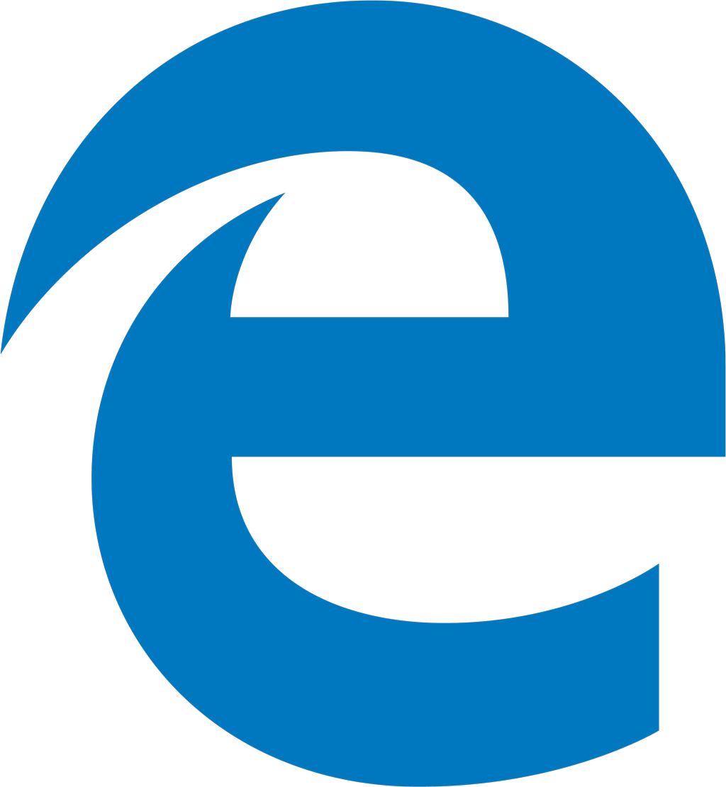 Microsoft Edge logotype, transparent .png, medium, large