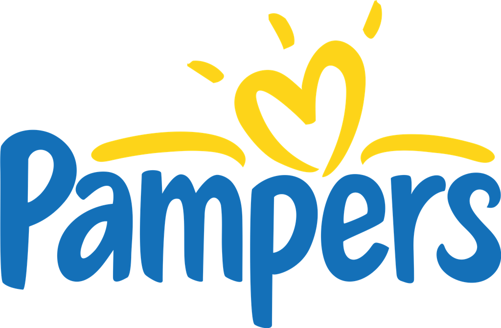 Pampers logotype, transparent .png, medium, large