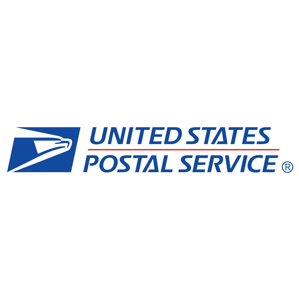 United States Postal Service logotype, transparent .png, medium, large